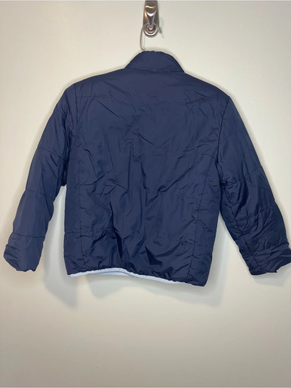 Member's Mark Girls Navy Blue & Purple Reversible Full-Zip Fleece Jacket